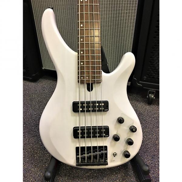 Custom Yamaha TRBX505 5-String Bass 2016 Trans White Satin #1 image