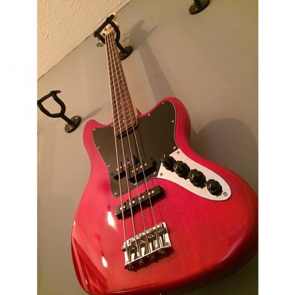 Custom Squire  Vintage Modified Jaguar Bass Special 2014 Crimson Red Transparent #1 image