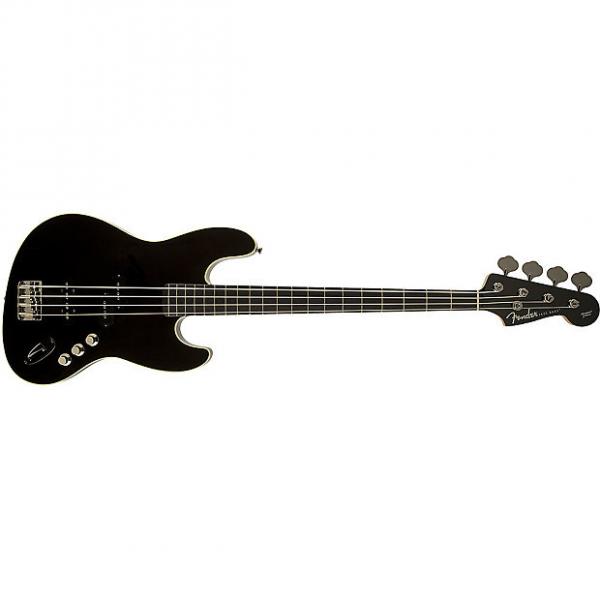 Custom Fender Aerodyne 4-String Jazz Electric Bass Guitar SS Rosewood Fingerboard Black #1 image