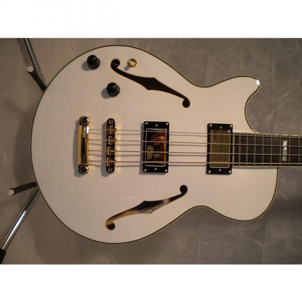 Custom D'Angelico EX Bass LH WH  2014 White #1 image