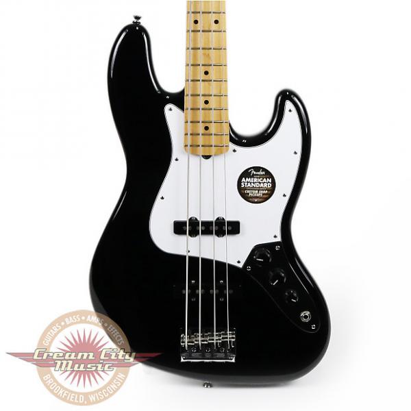 Custom Brand New Fender American Standard Jazz Bass Black with Maple Fretboard Demo #1 image