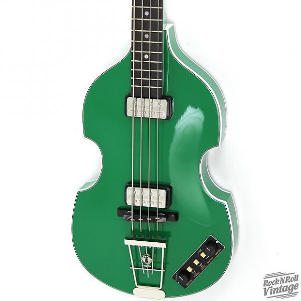 Custom Hofner 500/1 Gold Label Violin Bass Green #1 image