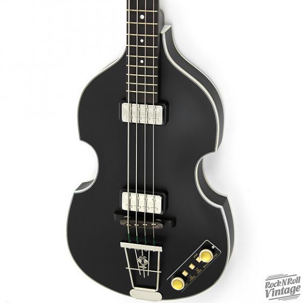 Custom Hofner 500/1 Gold Label Violin Bass Matte Black #1 image