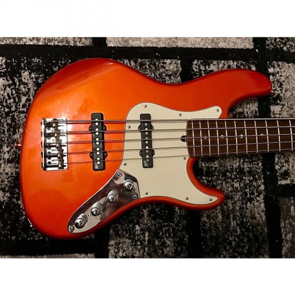 Custom Fender American Deluxe Jazz Bass V 2003 Candy Tangerine Metallic With Upgrades #1 image