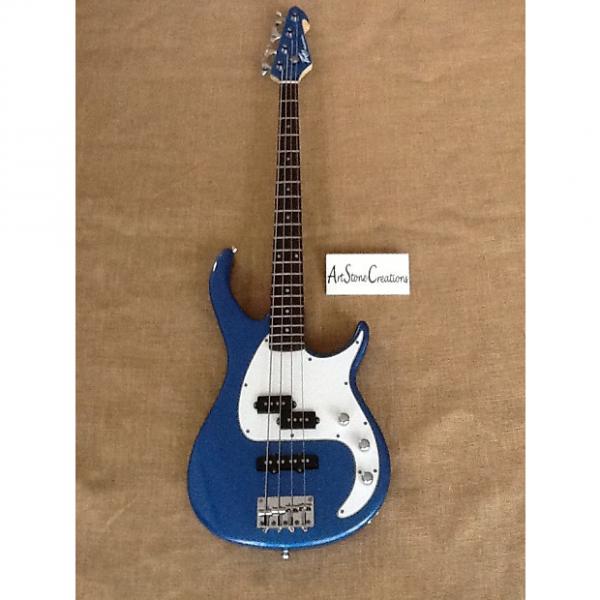 Custom Peavey Milestone 4-String Electric Bass 2016 Gloss Blue #1 image