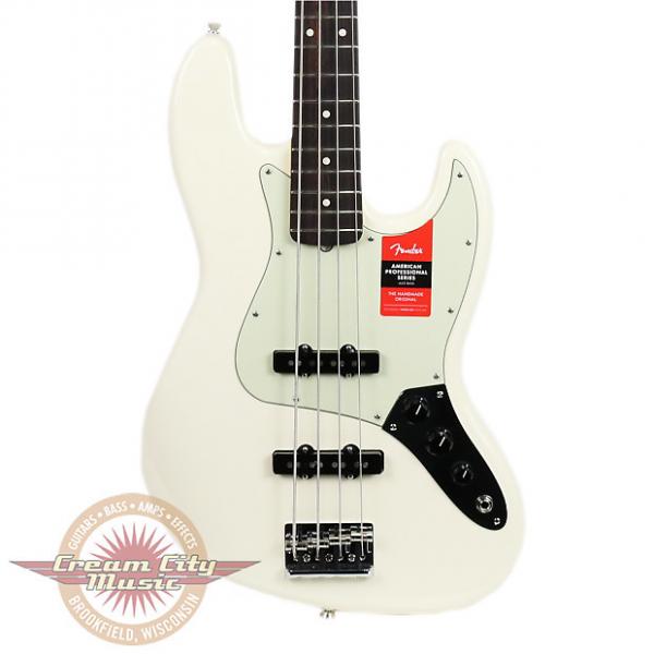 Custom Brand New Fender American Professional Jazz Bass Rosewood Fretboard in Olympic White Demo #1 image