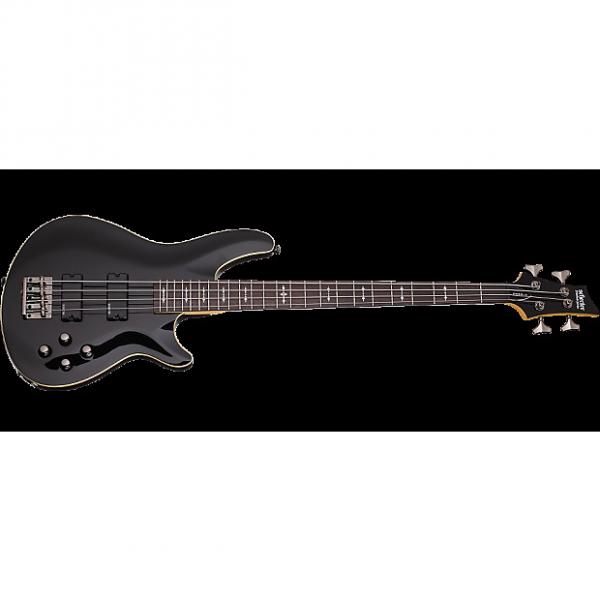 Custom Schecter Omen-4 Electric Bass in Gloss Black Finish #1 image