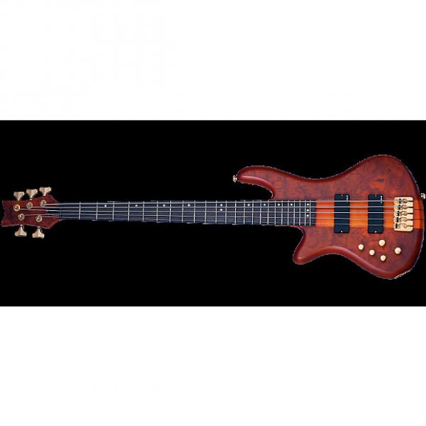 Custom Schecter Stiletto Studio-5 Left-Handed Electric Bass in Honey Satin #1 image