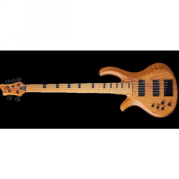 Custom Schecter Session Riot-5 Left-Handed Electric Bass in Aged Natural Finish #1 image