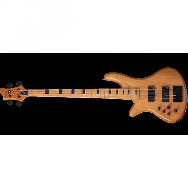 Custom Schecter Session Stiletto-4 Left-Handed Electric Bass in Aged Natural Finish #1 image