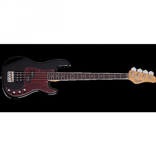 Custom Schecter Diamond-P Plus Electric Bass in Gloss Black Finish #1 image