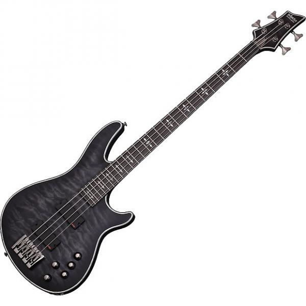 Custom Schecter Hellraiser Extreme-4 Electric Bass See Thru Black Satin #1 image