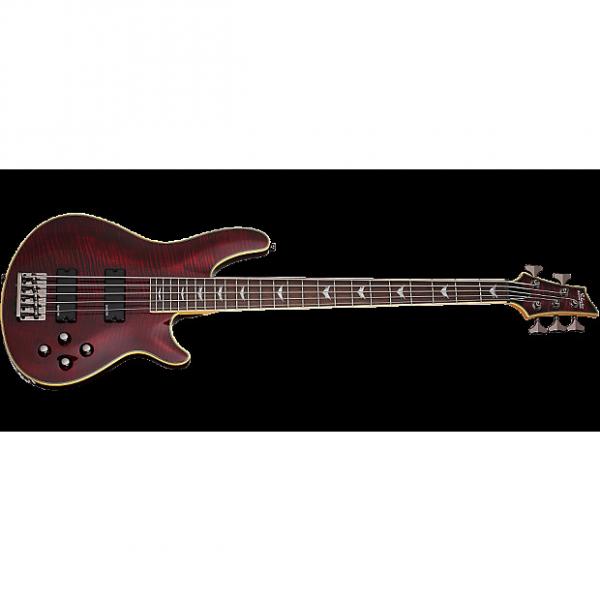 Custom Schecter Omen Extreme-5 Electric Bass in Black Cherry Finish #1 image