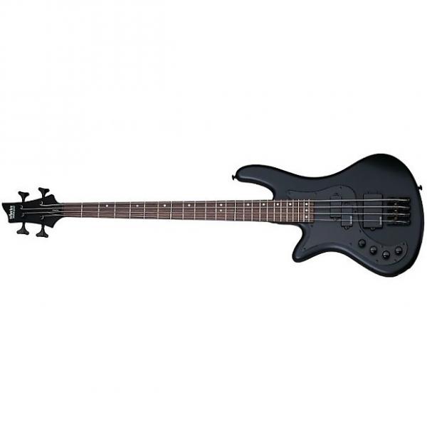 Custom Schecter Stiletto Stealth-4 Left-Handed Electric Bass Satin Black #1 image