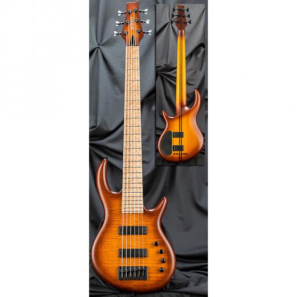 Custom Kiesel Carvin IC6 Icon 6 String Electric Bass Guitar Deep Honeyburst Flame w/ Soft Case #1 image
