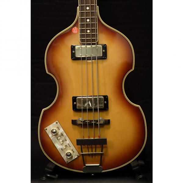 Custom Greco Left-Handed Violin Bass mid 70's  Light Tobacco Sunburst #1 image