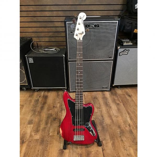 Custom Squier Vintage Modified Jaguar Bass V Crimson Red #1 image
