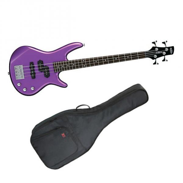 Custom Ibanez GSRM20MPL GSR Series Electric Bass Guitar in Metallic Purple Finish With Kaces KQA-120 Bag #1 image