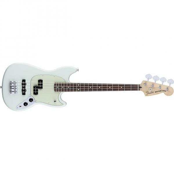 Custom Fender Mustang PJ Bass, Rosewood Fingerboard Sonic Blue #1 image
