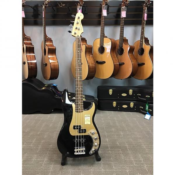Custom Fender Deluxe Precision Bass Black With Gold Pickguard #1 image