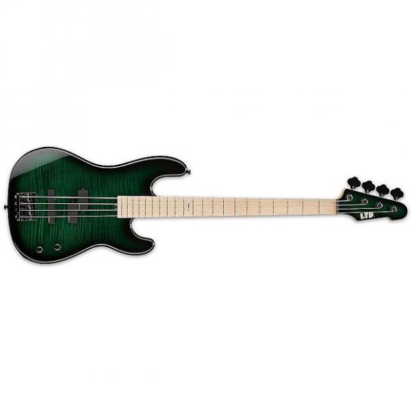 Custom ESP/LTD Marco Mendoza Signature Series MM-4FM Electric Bass (Dark See Thru Green Sunburst)  - LMM4FMDSTGSB #1 image