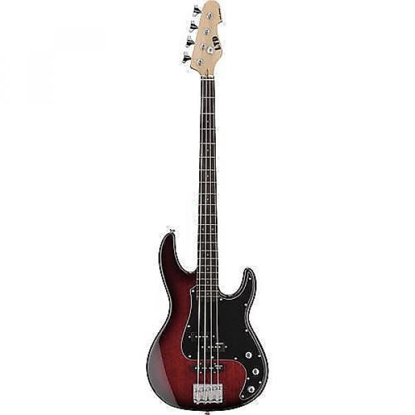 Custom ESP/LTD AP-204 Electric Bass (Burgundy Burst)  - LTD AP-204 BURGUNDY BURST #1 image