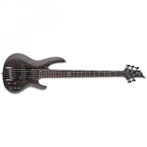 Custom ESP/LTD  B-205 Spalted Maple See-thru Black Satin(LB205SMSTBLKS)Bass Guitar - LB205SMSTBLKS #1 image