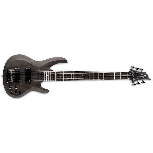 Custom ESP/LTD  B-206 Spalted Maple See-thru Black Satin(LB206SMSTBLKS)Bass Guitar - LB206SMSTBLKS #1 image