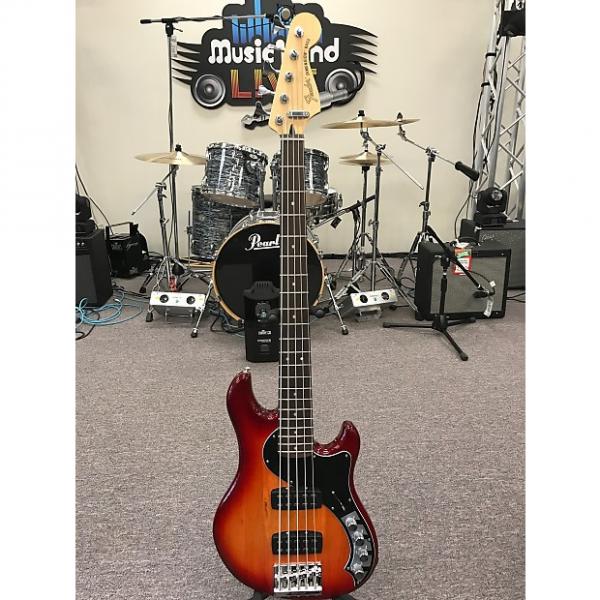 Custom Fender Deluxe Active Dimension Bass V 2016 Aged Cherry Burst #1 image