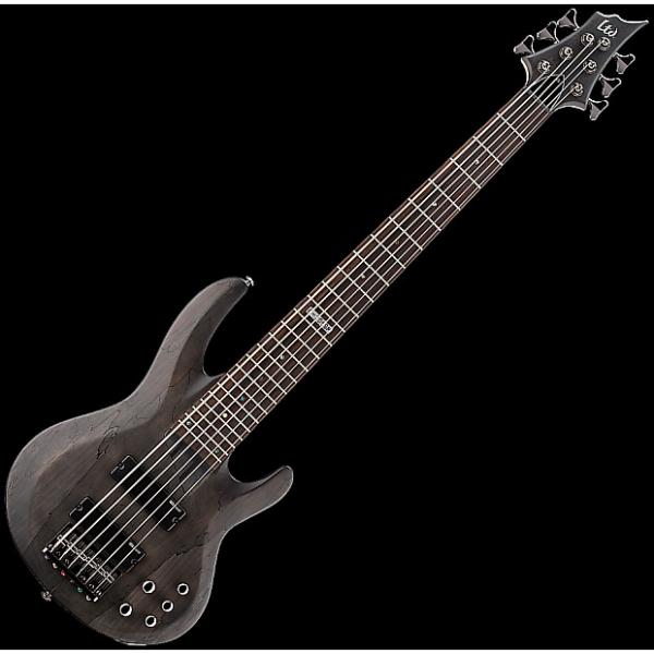 Custom ESP LTD B-206SM Electric Bass in See Thru Black Satin B-Stock #1 image