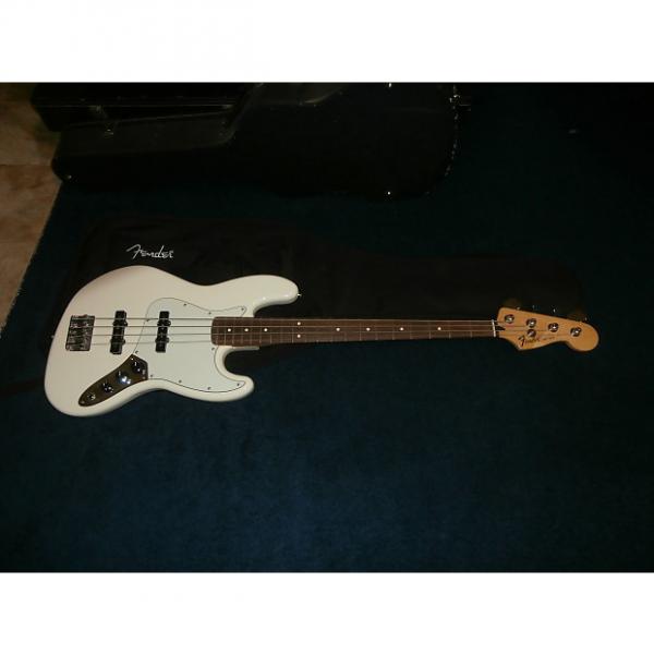 Custom Lightly Used 2013 Fender MIM Jazz Bass, Olympic White, w/ Gig Bag! #1 image