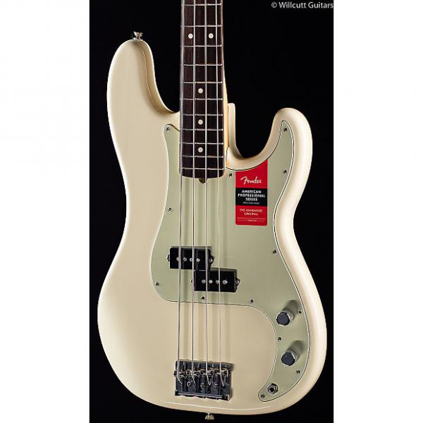 Custom Fender American Pro Professional Precision Bass Olympic White Rosewood (451) #1 image