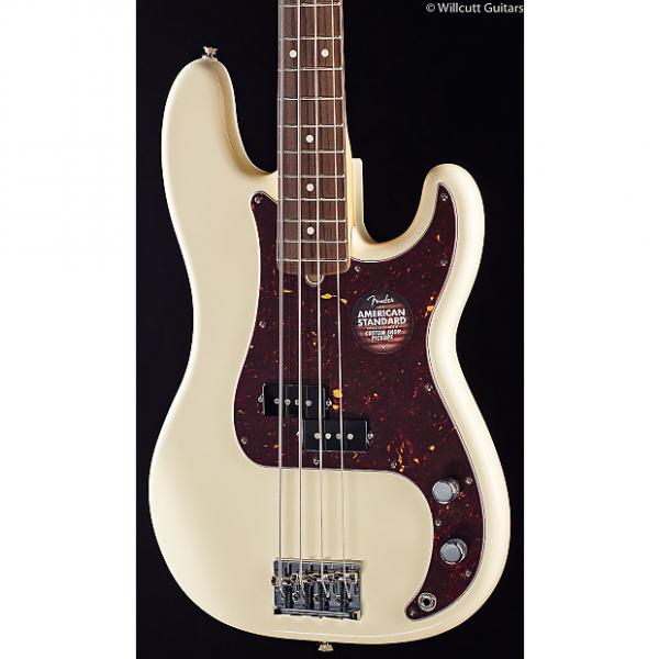 Custom Fender American Standard Precision Bass Olympic White, Maple (729) #1 image