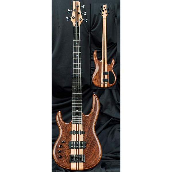 Custom Kiesel Carvin LB75 Lefty Left Handed 5 String Active/Passive Electric Bass Guitar Claro Walnut #1 image