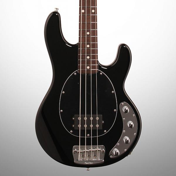 Custom Ernie Ball Music Man Neck-Thru StingRay 4 Electric Bass (with Case), Black #1 image