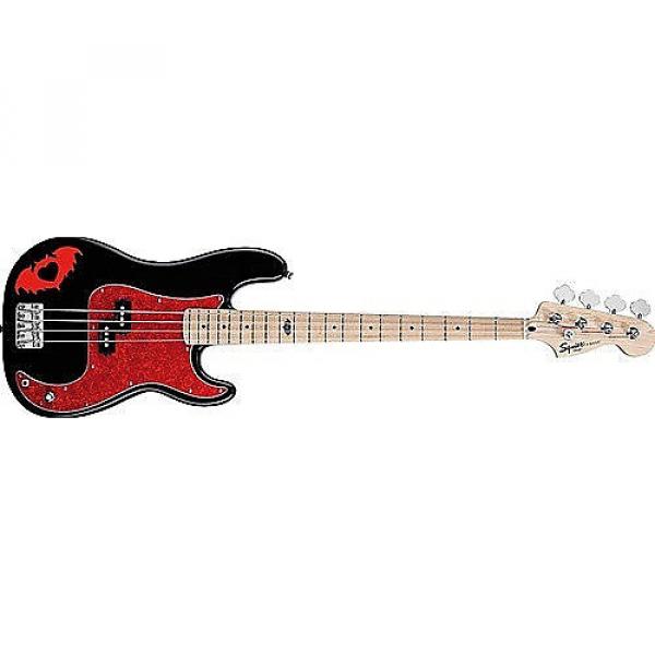 Custom Squier Pete Wentz Precision Bass, Maple Fingerboard,  Black 0301074506 #1 image
