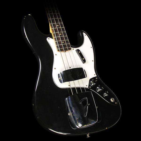 Custom Used 1965 Fender Jazz Bass Electric Bass Guitar Refinished Black #1 image