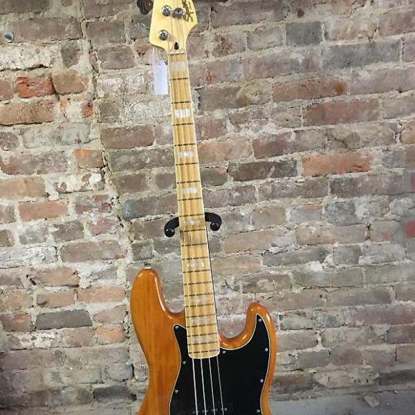 Custom Fender Squier Jazz Bass Natural Wood #1 image