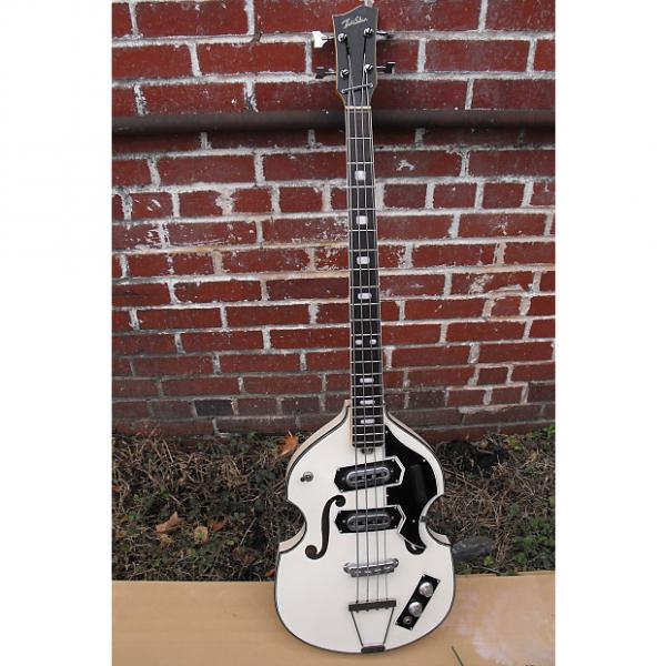 Custom Telestar Kawai violin bass 67ish white with black binding! #1 image