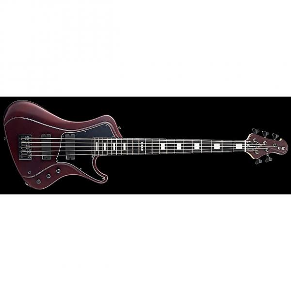 Custom ESP E-II Stream SL-5 Electric Bass Guitar in Deep Red Metallic Satin #1 image