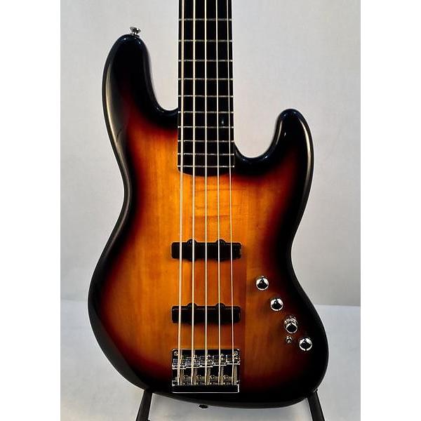 Custom Squier by Fender Deluxe Active V Jazz Electric Bass #1 image