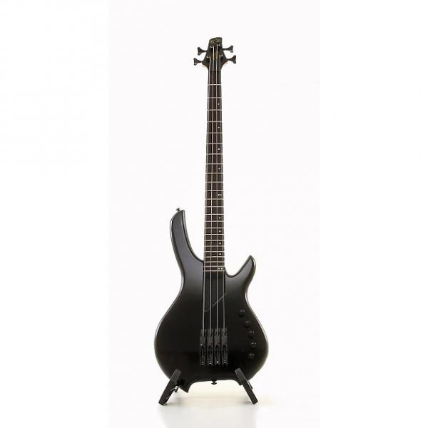 Custom Willcox Guitars Saber SL4 4 String Lightwave Electric Bass Guitar - Black #1 image