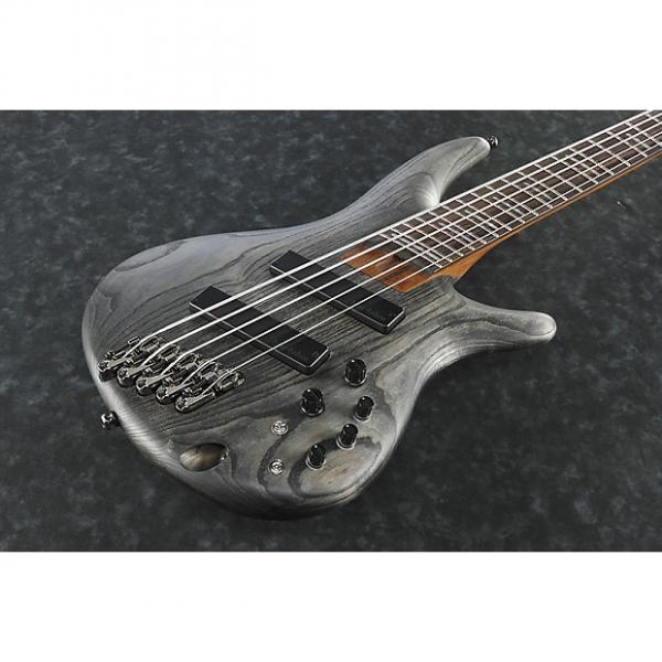 Custom Ibanez SRFF805 Multi-Scale Fanned Fret 5-String Bass (Black Stained) #1 image