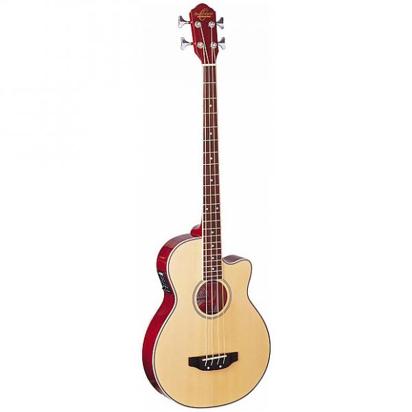 Custom Oscar Schmidt OB100N 4-String Acoustic Electric Bass, with Gig Bag #1 image