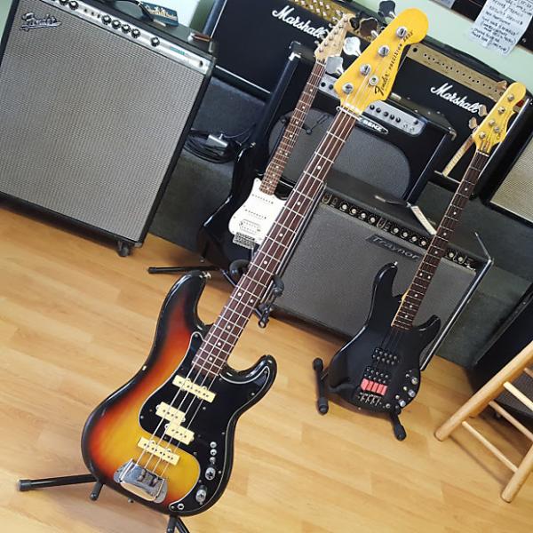 Custom Fender Precision Bass 1977 Sunburst - 3 Pickups #1 image
