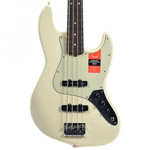Custom Fender American Pro Jazz Bass RW Olympic White #1 image