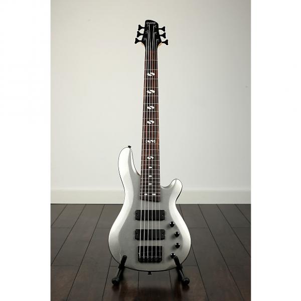 Custom Quincy Pittsburgh 6 string BASS guitar electric Active Pick ups 2016 Metallic Grey #1 image