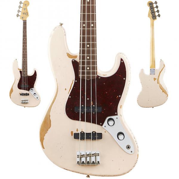Custom Fender Artist Series Flea Jazz Bass Guitar 4 String Roadworn - Faded Shell Pink &amp; Deluxe Gig Bag NEW #1 image