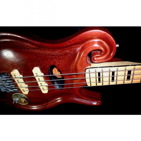 Custom WAVECREST California Custom 2005 Natural Handmade Bass Guitar. RARE. Like Alembic. Only one. #1 image