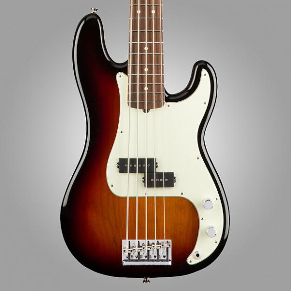 Custom Fender American Pro Precision V Electric Bass, 5-String, Rosewood, (with Case), 3-Color Sunburst #1 image